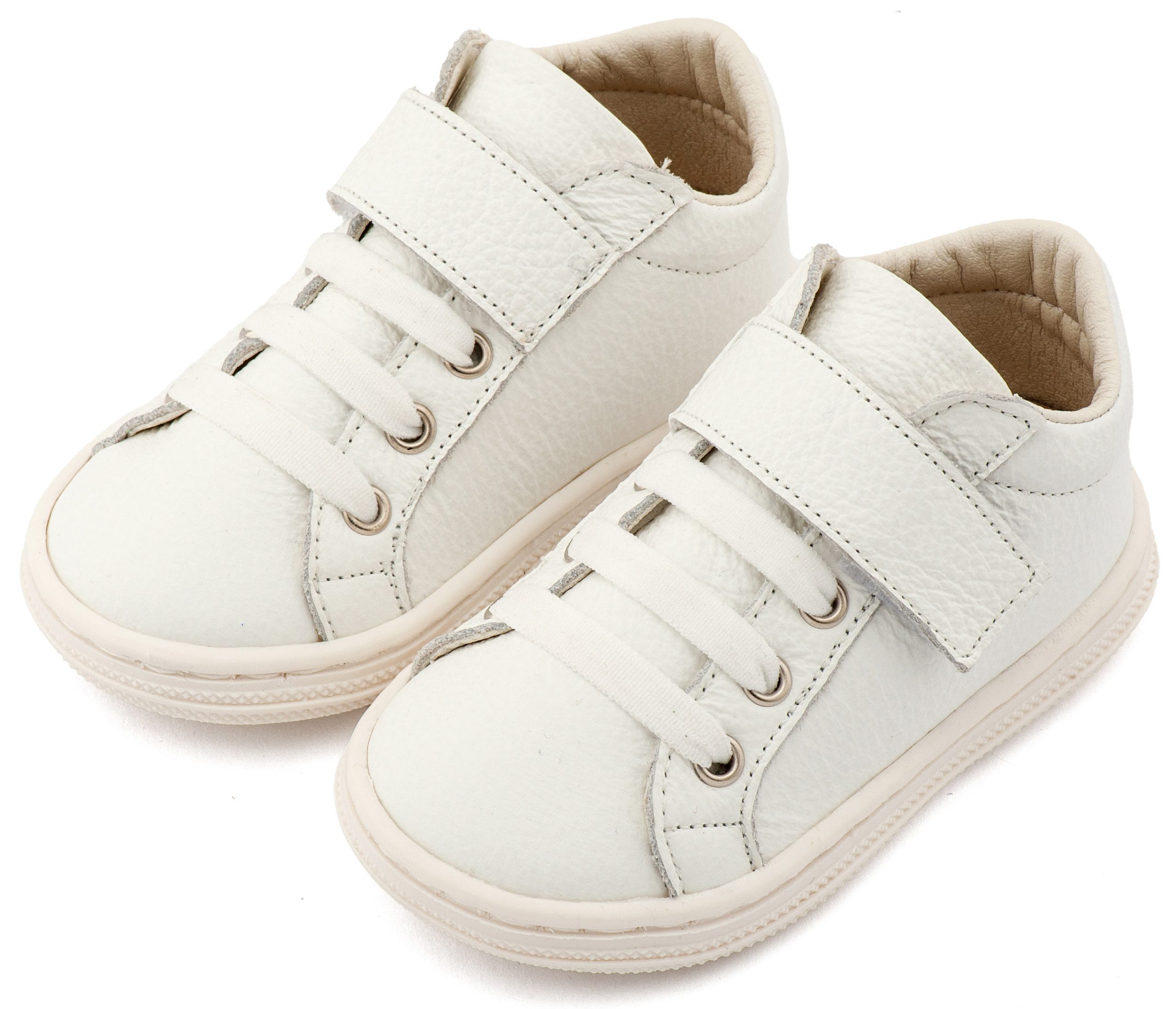 BS3062-WHITE-BABYWALKER Mονόχρωμο Σνίκερ με Μπαρέτα Χρατς BS3062 Λευκό - Image 1