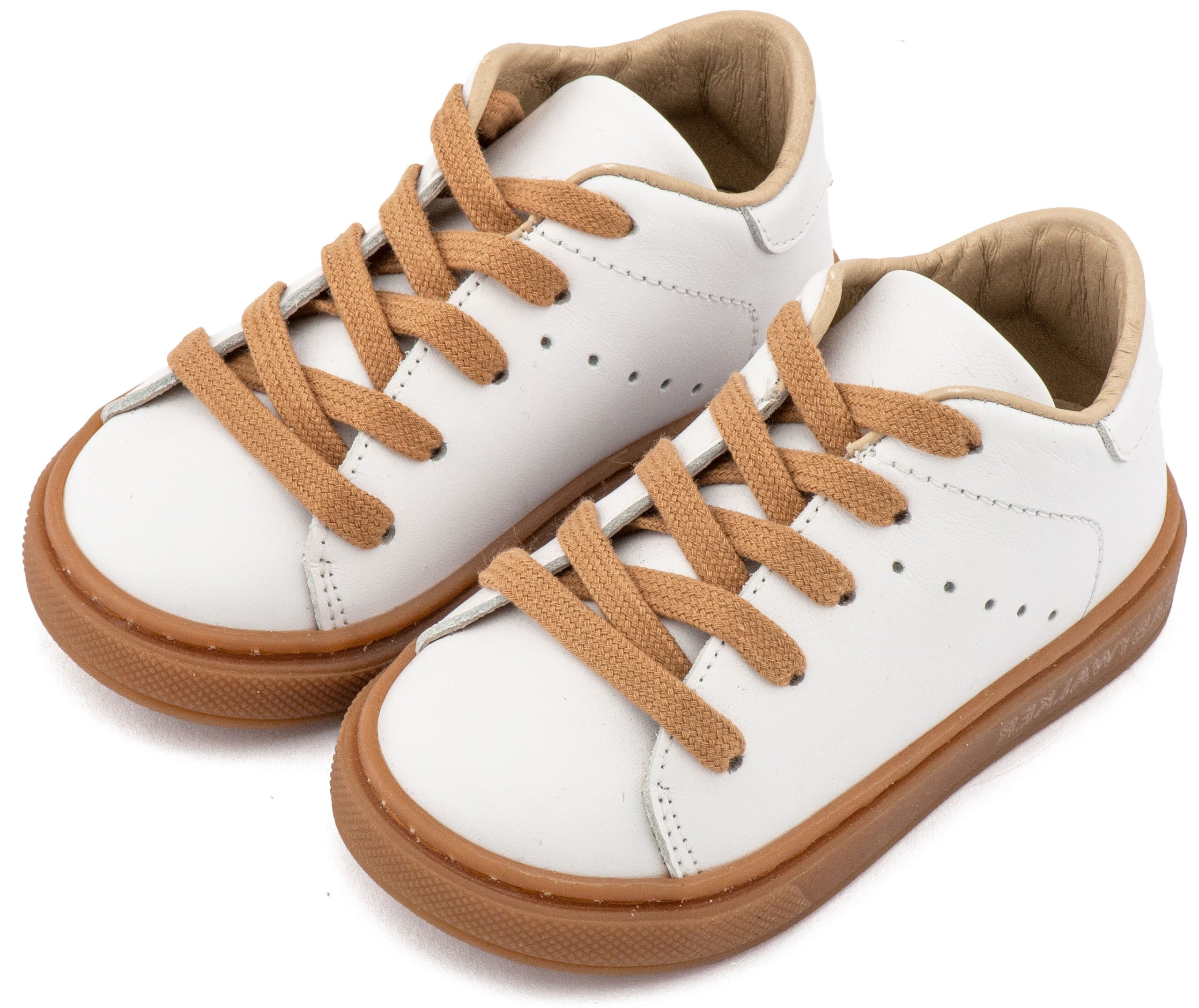 BW4312-WHITE-BABYWALKER Δετό Δερμάτινο Sneaker BW 4312 Λευκό - Image 1