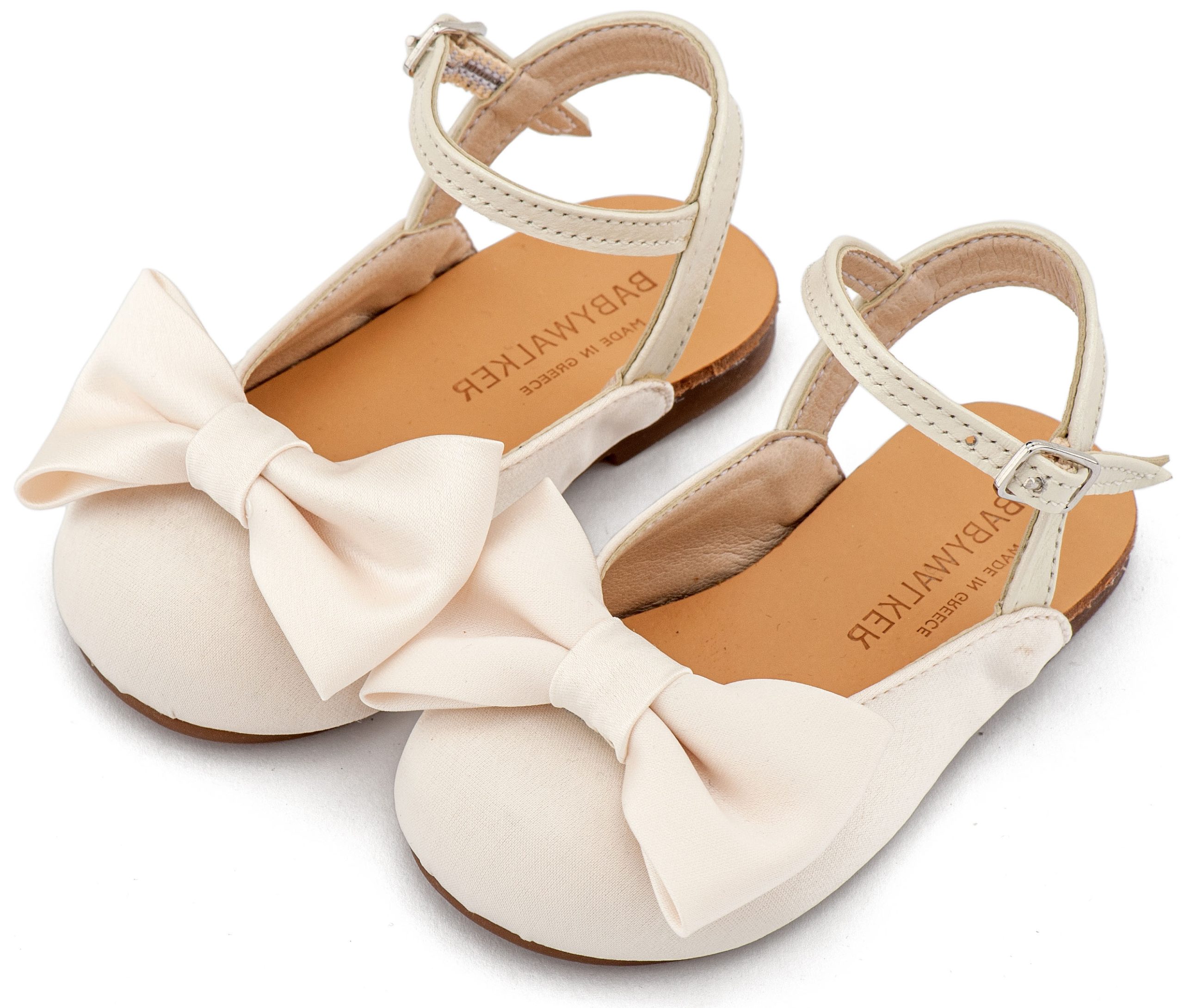 BW4855-IVORY-BABYWALKER Γαλλικό Σαμπό με Σατέν Φιόγκο BW4855 Εκρού - Image 1