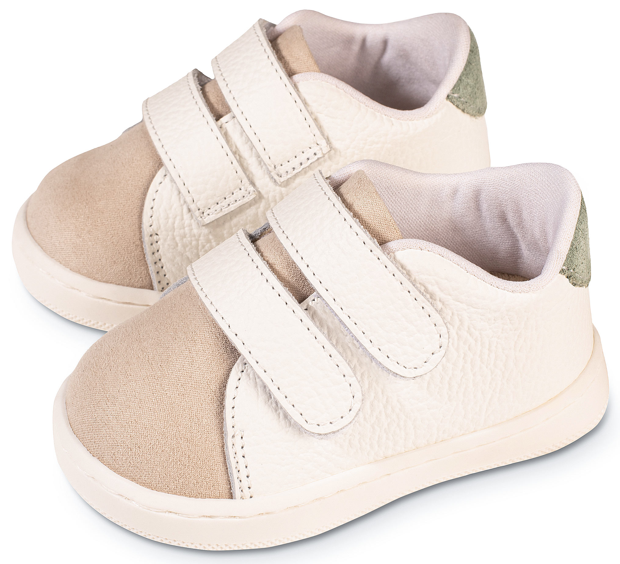 PRI2113-WHITE-BEIGE-MINT-BABYWALKER Sneakers PRI2113 Λευκό Μπεζ Μέντα - Image 1