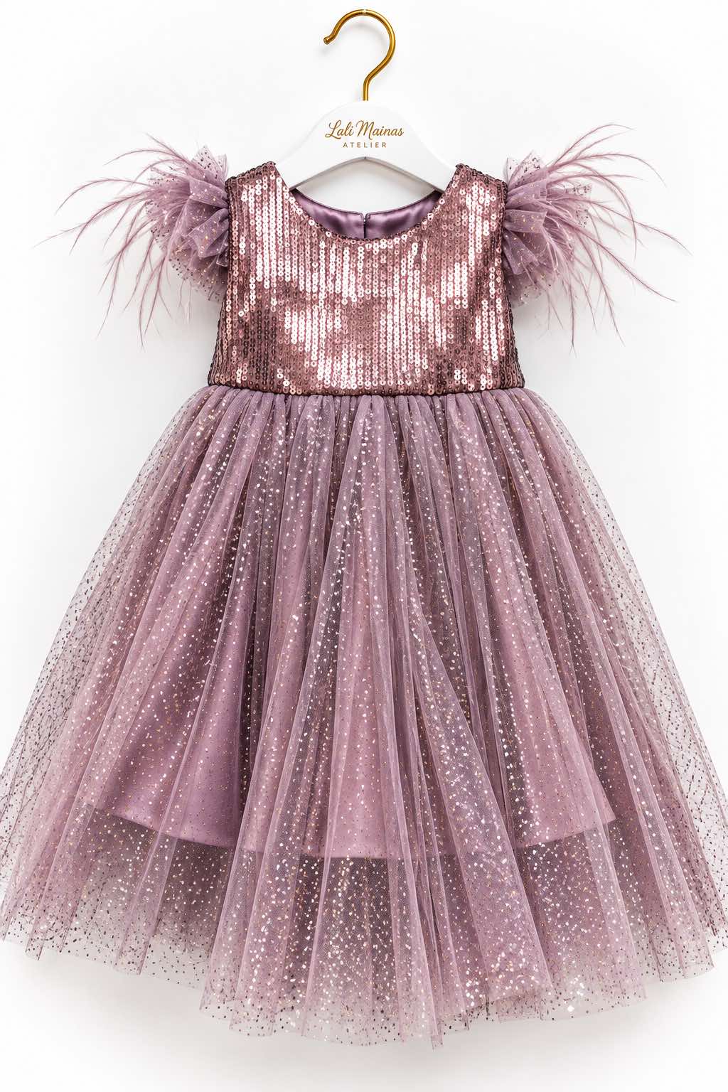 Παιδικό φόρεμα σε σάπιο μήλο με παγιέτες & glitter2 Παιδικό φόρεμα σε σάπιο μήλο με παγιέτες & glitter - Image 1